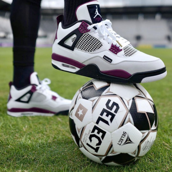Giày Nike Paris Saint-Germain x Air Jordan 4 Retro 'Bordeaux' CZ5624-100 - Ảnh 2