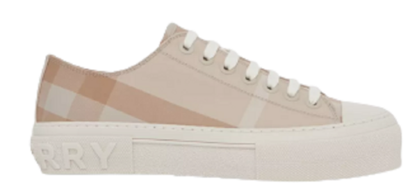 Giày Burberry Check Cotton Sneakers 'Soft Fawn' 80539901