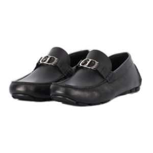 Giay Dior Moccasins Leather 'Black' 3LO114YJK-H969