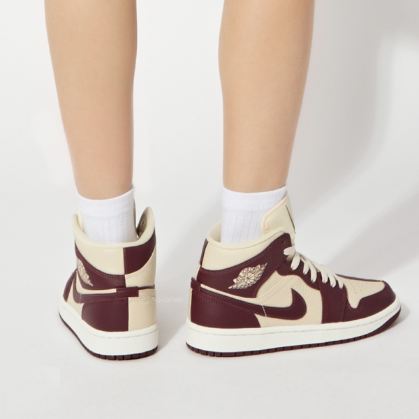 Giày Nike Air Jordan 1 Mid 'Split Beach Cherrywood Red' DR0501-200 - Ảnh 5