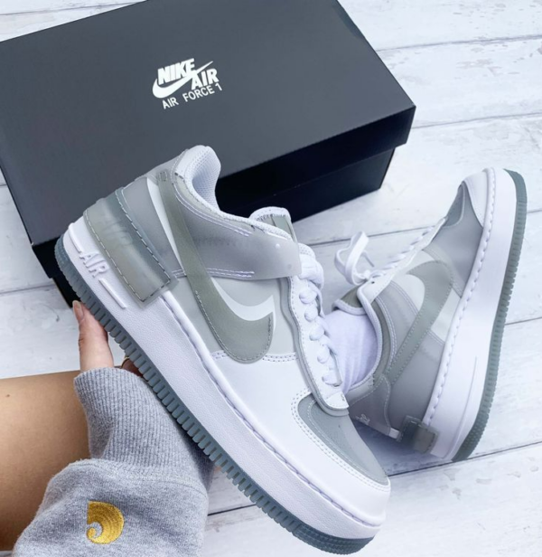 Giày Nike Air Force 1 Low Shadow White Grey CK6561-100 - Ảnh 3