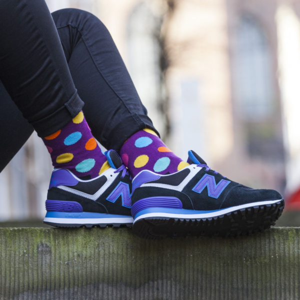 Giày New Balance Wmns 574 'Black Purple' WL574MOX - Ảnh 2