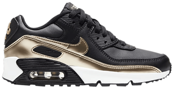 Giày Nike Air Max 90 LTR GS 'Black Metallic Gold Star' CD6864-008