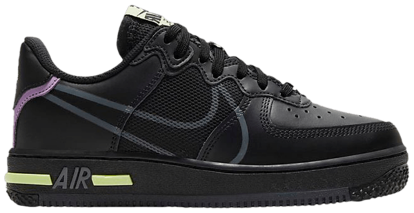 Giày Nike Air Force 1 React GS 'Triple Black' CD6960-001