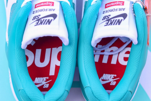 Giày Nike Supreme x Air Force 2 Low 'Teal' AA0871-313 - Ảnh 7