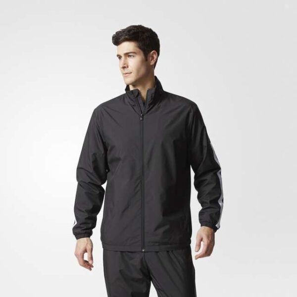 Áo Adidas Mens Essentials 3 Stripes Tricot Tracksuits Black CF5585 - Ảnh 2