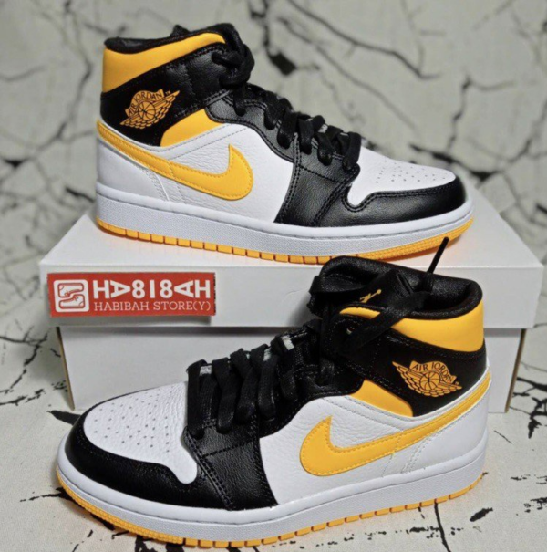 Giày Nike Air Jordan 1 Mid 'Laser Orange Black' CV5276-107 - Ảnh 4