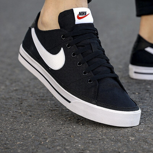Giày Nike Court Legacy Canvas 'Black White' CW6539-002 - Ảnh 5