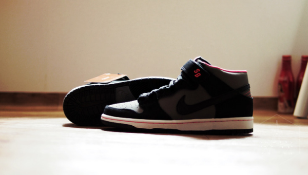 Giày Nike Dunk SB Mid 'Black Medium Grey' 314383-018 - Ảnh 7