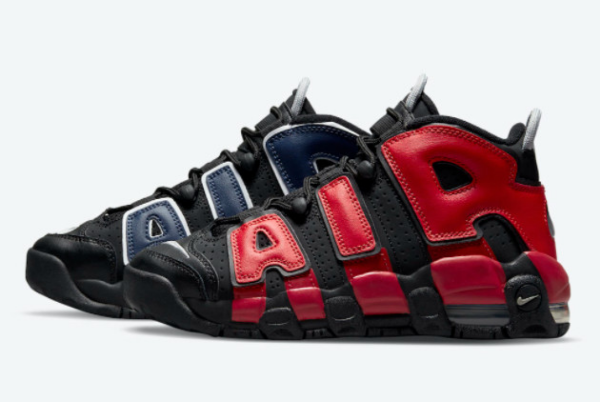 Giày Nike Air More Uptempo Alternates Split 'Navy Red' (GS) DM0017-001 - Ảnh 3