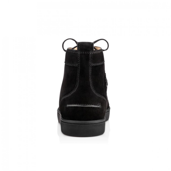 Giày Christian Louboutin Louis Flat Calf Spikes 'Black Suede' 1140458B049 - Ảnh 4