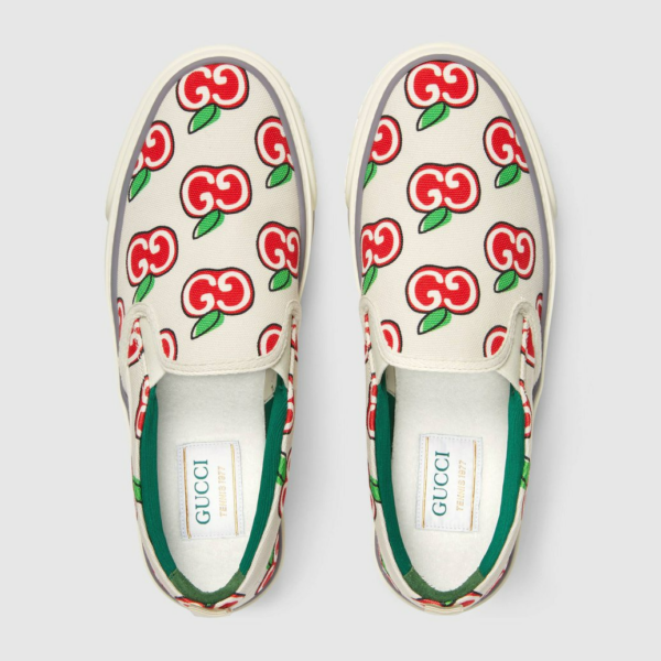 Giày Gucci Wmns Tennis 1977 Slip-On 'Apple' 631751-H2C40-9130 - Ảnh 3