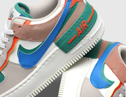 Giày Nike Wmns Air Force 1 Shadow 'Sail Signal Blue Green' CI0919-109 - Ảnh 6