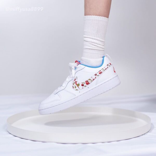 Giày Nike Court Borough Low 2 White Cherry CJ2238-100 - Ảnh 2