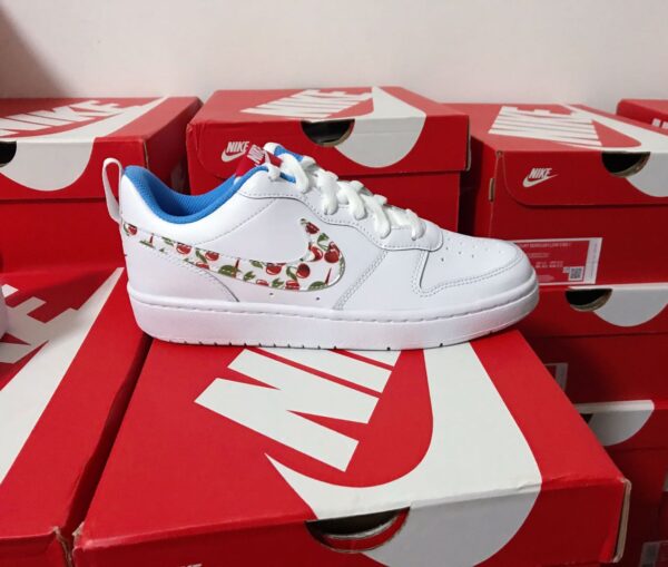 Giày Nike Court Borough Low 2 White Cherry CJ2238-100 - Ảnh 7