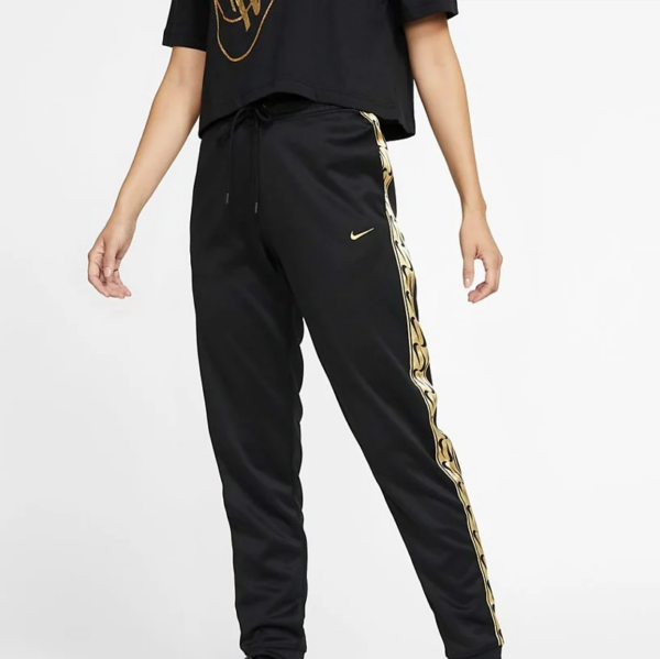 Nike Jacket Tape Logo Black Gold BV3447-011 CJ6325-011 - Ảnh 2