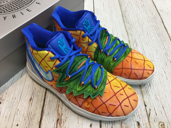 Giày Nike SpongeBob SquarePants x Kyrie 5 GS 'Pineapple House' CJ7227-800 - Ảnh 3
