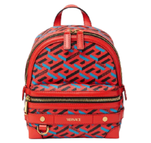 Túi Versace La Greca Signature Mini Backpack Blue Red 1003405-1A01444-5R08V