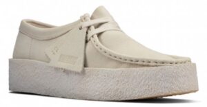 Giay Clarks Wallabee Cup 'White Nubuck' 261-58153