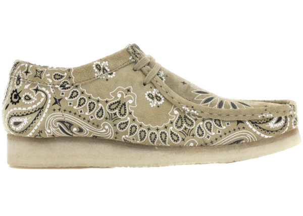 Giay Clarks x Supreme Wallabee 'Bandana Khaki' 261-42398