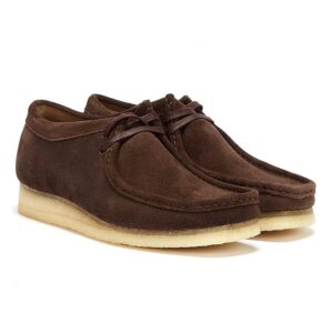 Giay Clarks Wallabee 'Dark Brown Suede' 261-56606