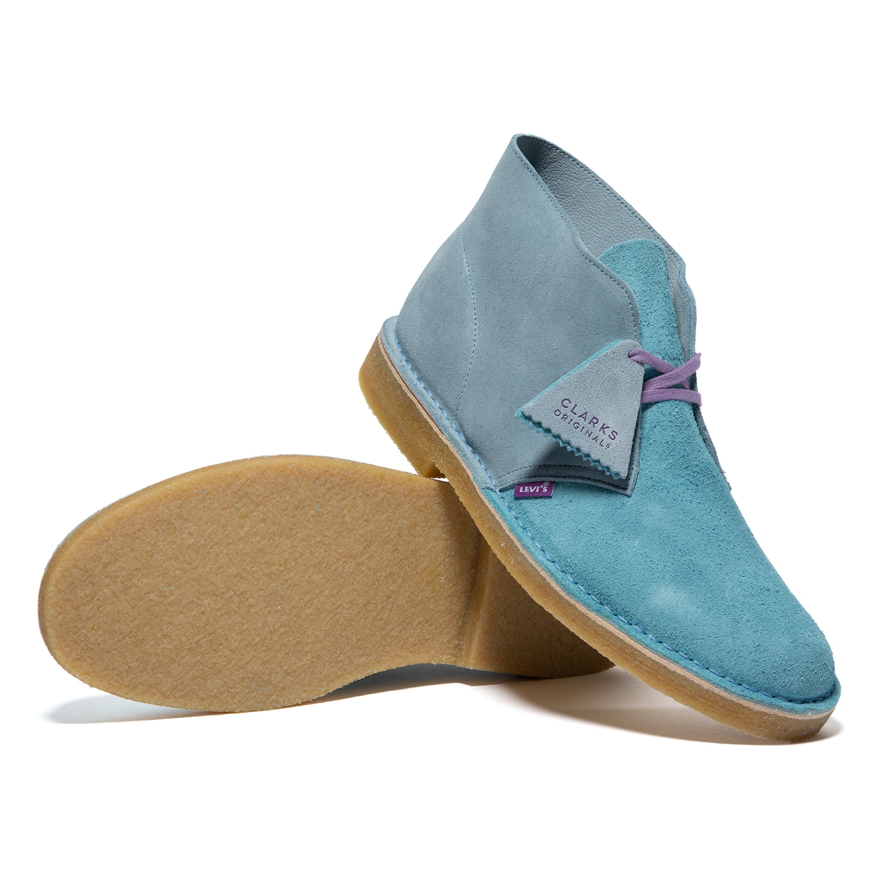 Giay Clarks x LVC Desert Boots 'Pale Blue' 261-60325