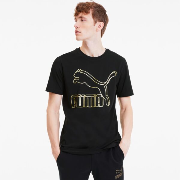 Puma Classics Logo Tee 'Black Gold' 595132-66 - Ảnh 2