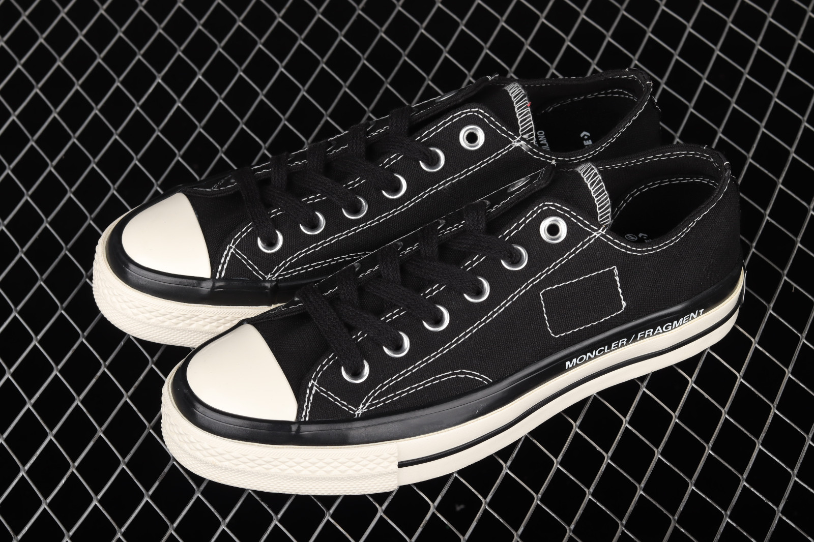 Giày Converse Fragment Design x Moncler x Chuck 70 Low 'Black' 172320C - Ảnh 4