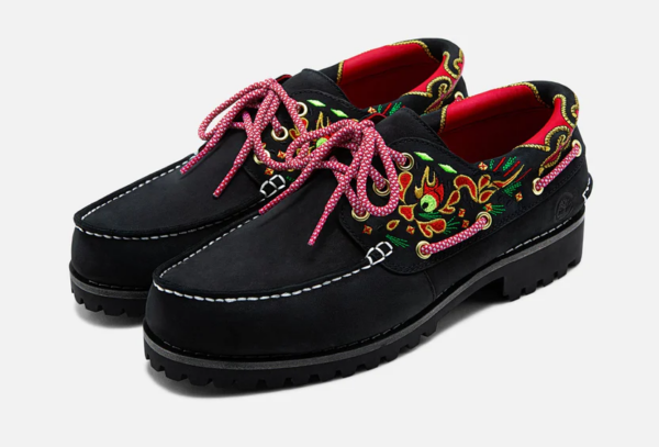 Giày Timberland 3-Eye Clot Handsewn Boat Shoe 'Black' TB0A5Z1H001-BLK - Ảnh 4