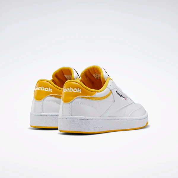 Giày Reebok Club C 85 35th Anniversary White Fierce Gold FX3373 - Ảnh 5