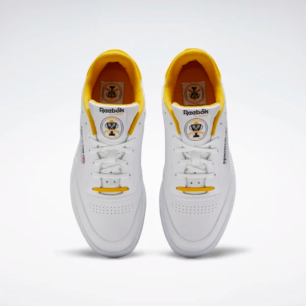 Giày Reebok Club C 85 35th Anniversary White Fierce Gold FX3373 - Ảnh 4