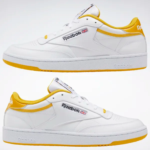 Giày Reebok Club C 85 35th Anniversary White Fierce Gold FX3373 - Ảnh 6