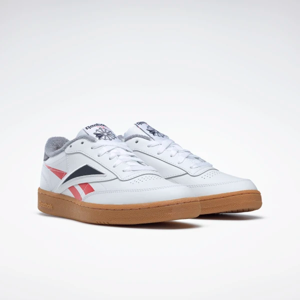 Giày Reebok Club C 85 MU  'White Scarlett Red Collegiate Navy' EG6426 - Ảnh 6