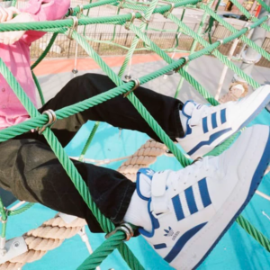 Alternative view of Giày Adidas Forum Low J 'White Royal Blue' FY7974