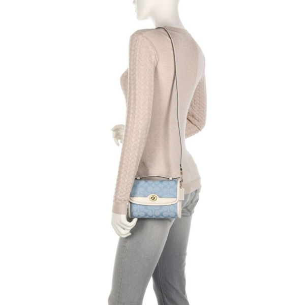 Túi Coach Kip Turnlock Crossbody In Signature Chambray C4676 B4SUX - Ảnh 3