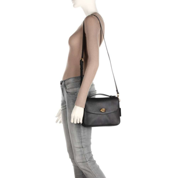 Túi Coach Cassie Shoulder Bag Grained Cow Leather Black 68348 B4 BK - Ảnh 3