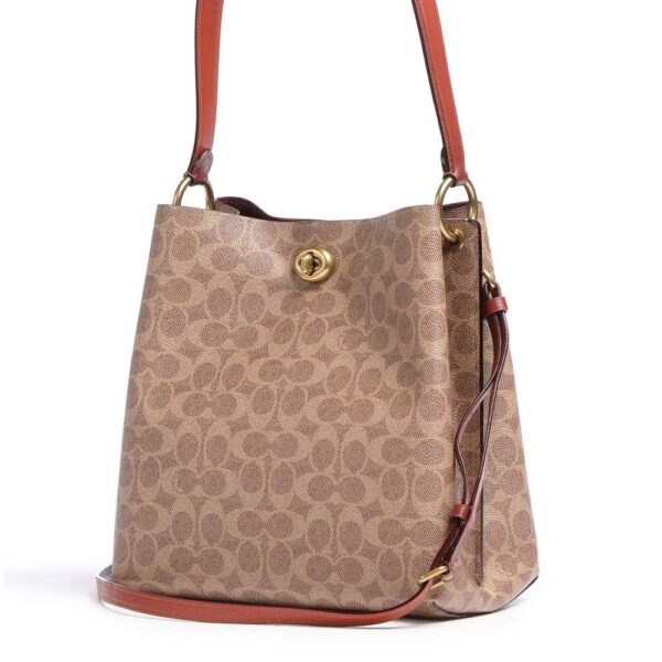 Túi Coach Charlie Bucket Bag Canvas Light Brown 89003 TAN - Ảnh 2