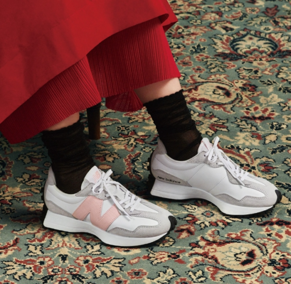 Giày New Balance 327 'White Rain Cloud Pink Haze' WS327DP - Ảnh 4