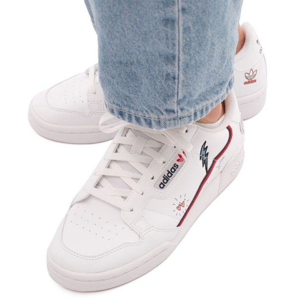 Giày Adidas Continental 80 J Młodzieżowe Białe FX6067 - Ảnh 3