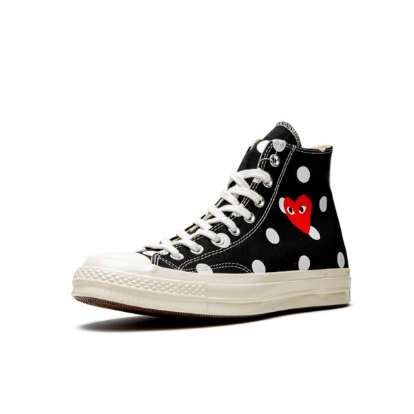 Giày Converse Comme des Garçons x Chuck Taylor All Star 70 Hi 'Black Polka Dot' 157250C - Ảnh 5