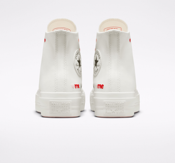 Giày Converse Chuck Taylor All Star Lift Hi White Red A01599C - Ảnh 7
