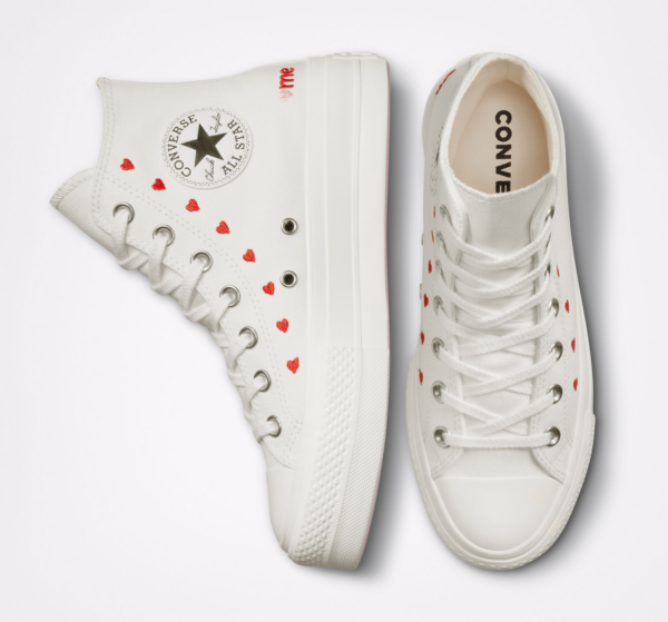 Giày Converse Chuck Taylor All Star Lift Hi White Red A01599C - Ảnh 3