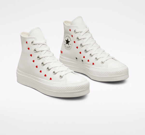 Giày Converse Chuck Taylor All Star Lift Hi White Red A01599C - Ảnh 2