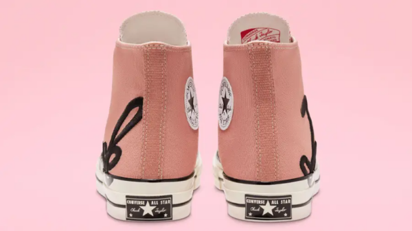 Giày Converse Chuck 70 High 'Scripted Signature Print Rose Gold' 167697C - Ảnh 5