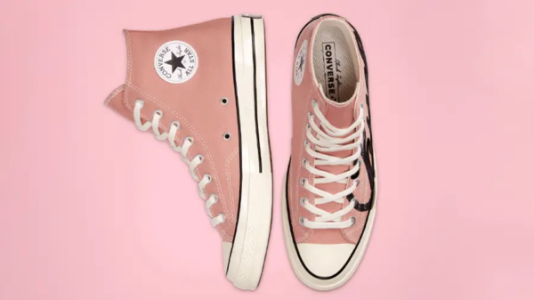 Giày Converse Chuck 70 High 'Scripted Signature Print Rose Gold' 167697C - Ảnh 3
