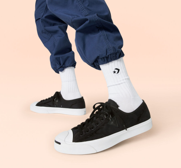 Giày Converse Faux Fur-Lined Leather Jack Purcell 'Black' 166510C - Ảnh 4