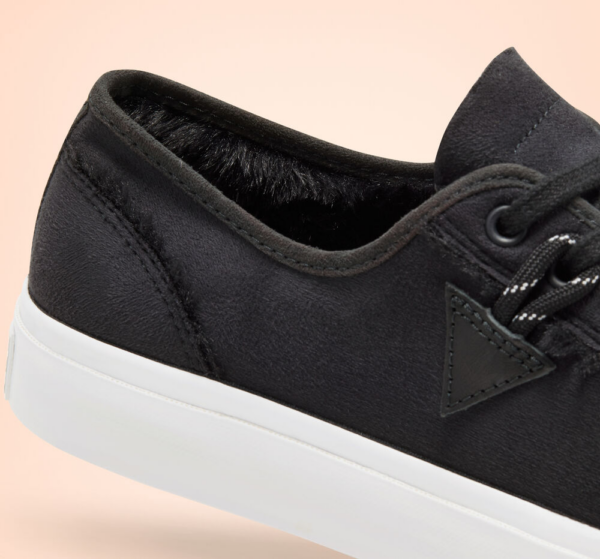 Giày Converse Faux Fur-Lined Leather Jack Purcell 'Black' 166510C - Ảnh 6