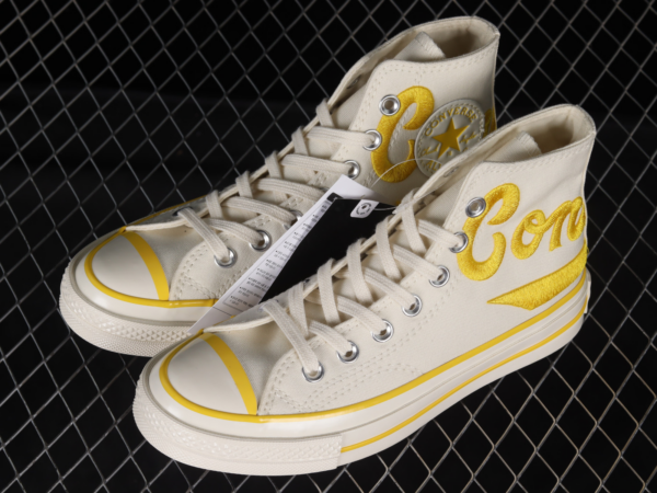 Giày Converse x Coca Cola Chuck 70s High Cream 'Yellow Egret' A04909C - Ảnh 2