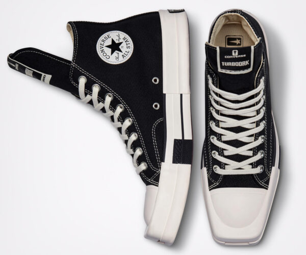 Giày Converse Rick Owens x TURBODRK Chuck 70 High 'Black' 172344C - Ảnh 8