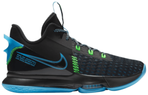 Giày Nike LeBron Witness 5 'Black Light Blue Fury' CQ9380-004